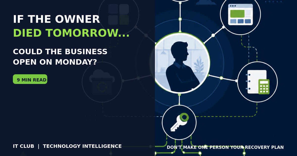Could Your Business Keep Running If Its Owner Died Tomorrow?